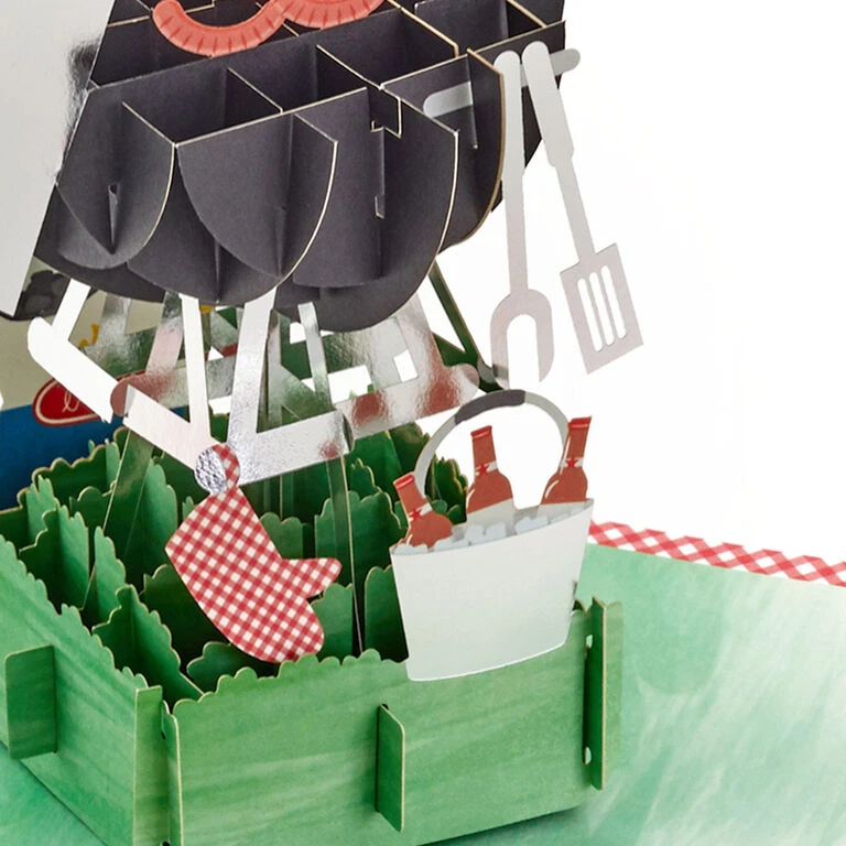 Hallmark Just For You BBQ Grill 3D Pop-Up Birthday Card - Image 5