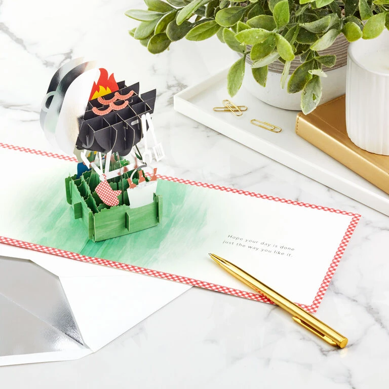 Hallmark Just For You BBQ Grill 3D Pop-Up Birthday Card - Image 8