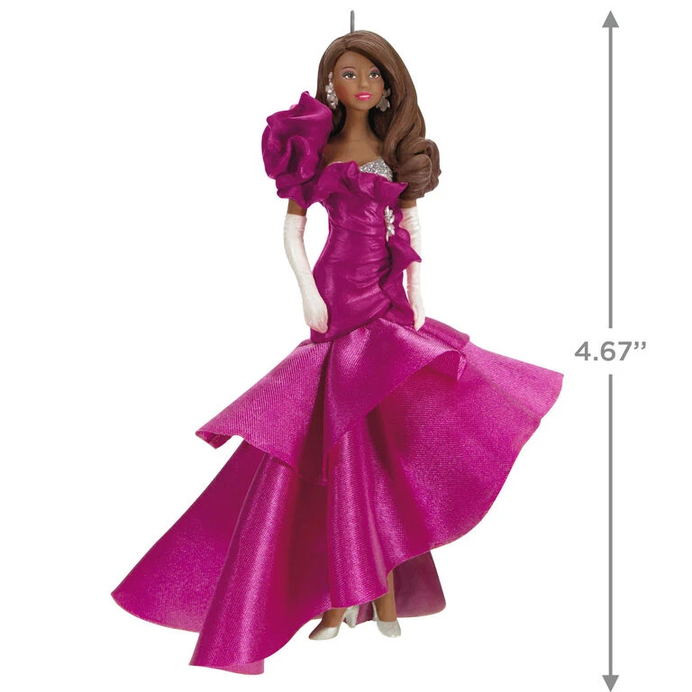 Hallmark Barbie™ Pink Collection™ 2023 Porcelain And Fabric Ornament - Image 3