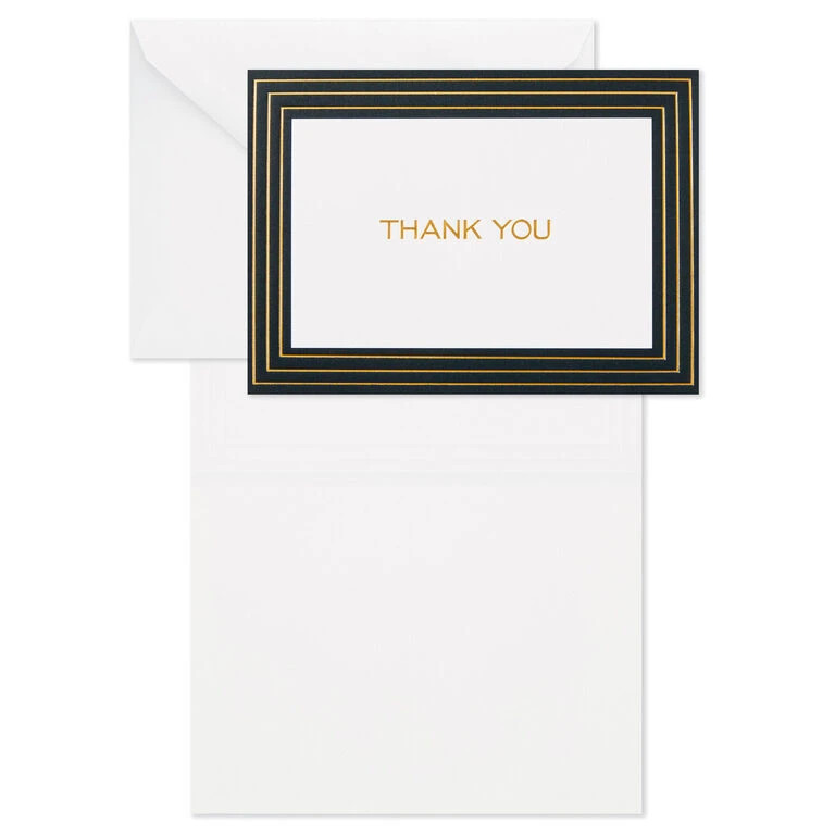 Hallmark Black And Gold Bulk Blank Thank-You Notes, Pack Of 50 - Image 3