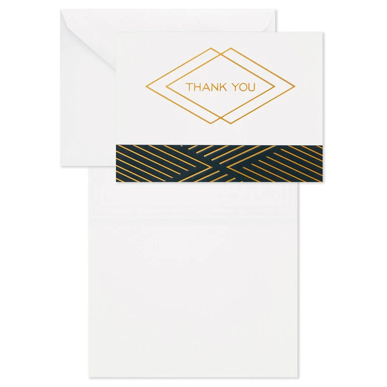 Hallmark Black And Gold Bulk Blank Thank-You Notes, Pack Of 50 - Image 4