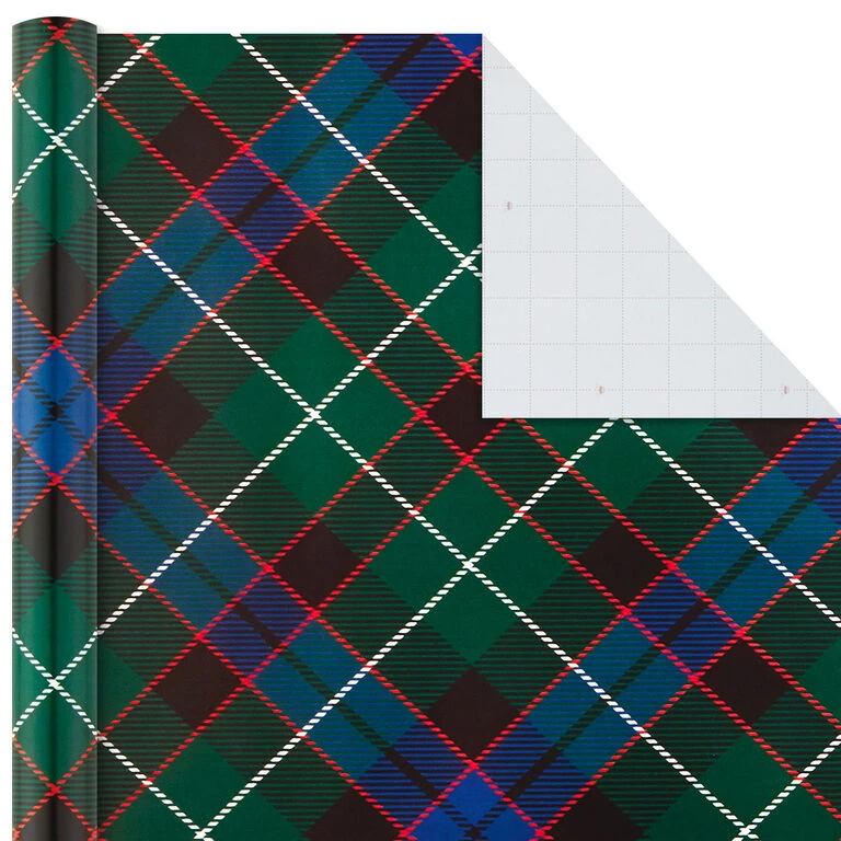 Hallmark Classic Plaids 4-Pack Wrapping Paper Assortment, 120 Sq. Ft. - Image 5