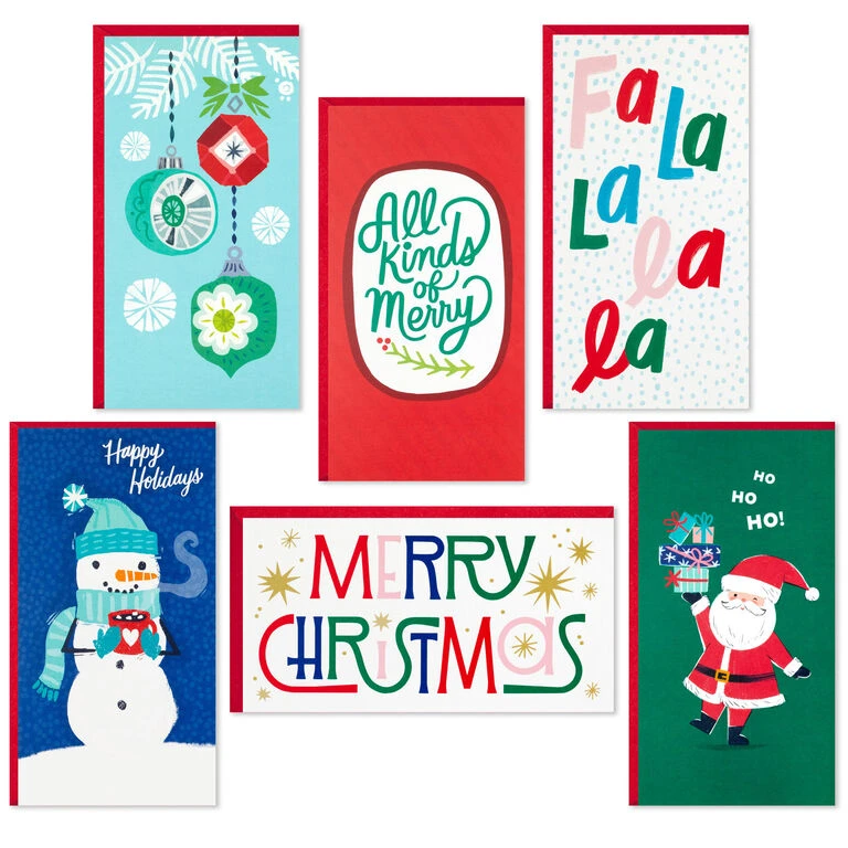 Hallmark Colorful And Casual Money-Holder Boxed Christmas Cards Assortment, Pack Of 36 - Image 2
