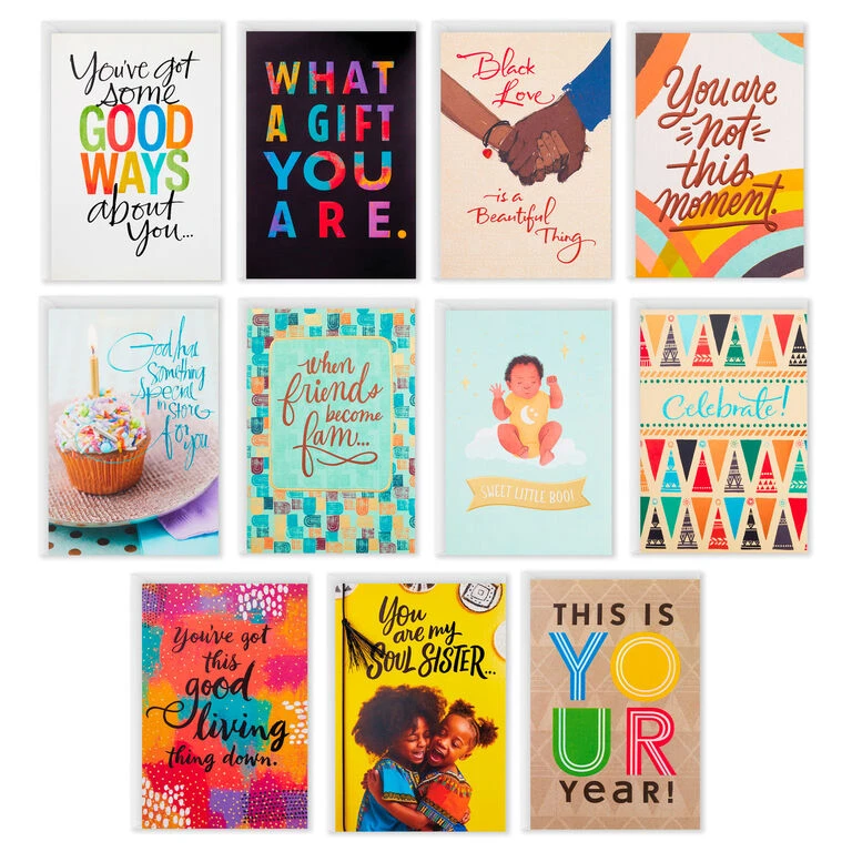Hallmark Friends And Fam Assorted All-Occasion Cards, Pack Of 12