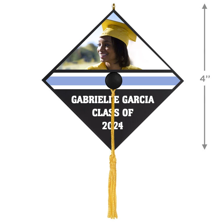 Hallmark Graduation Cap Text And Photo Personalized Ornament - Image 3