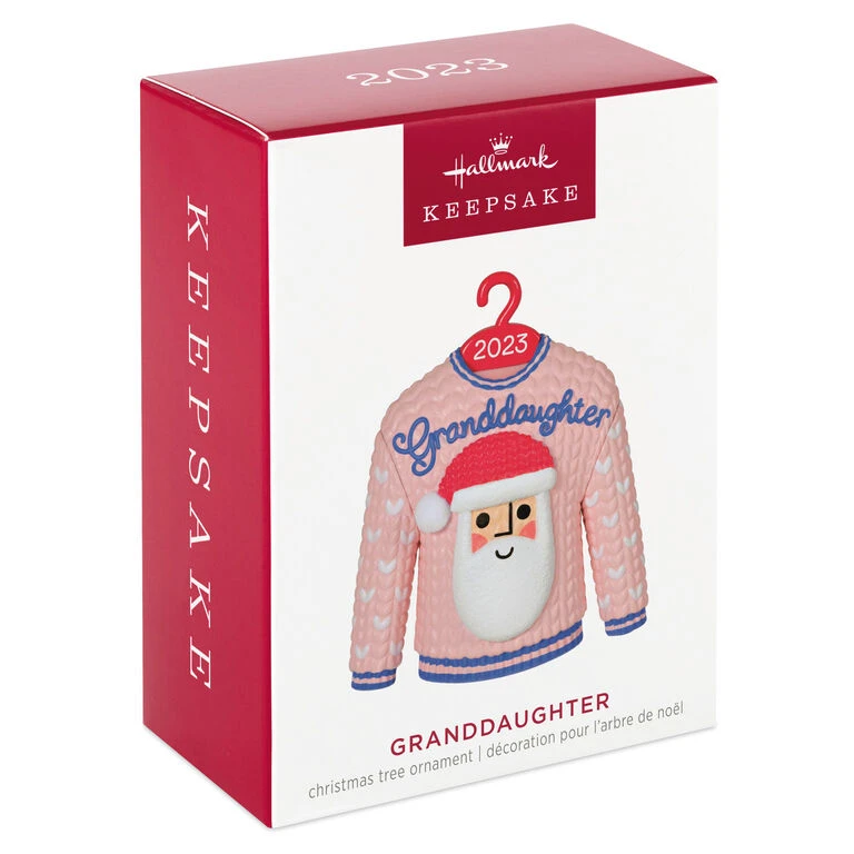 Hallmark Granddaughter Christmas Sweater 2023 Ornament - Image 4