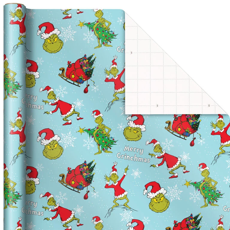 Hallmark Dr. Seuss™ Grinch 3-Pack Christmas Wrapping Paper Assortment, 105 Sq. Ft. - Image 7