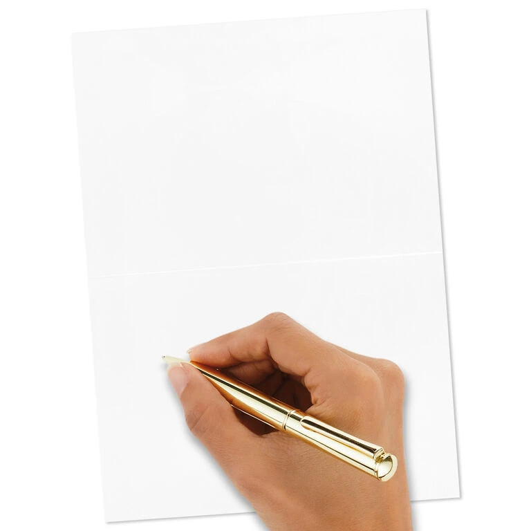 Hallmark Bulk Ivory And Gold Blank Wedding Thank-You Notes, Box Of 100 - Image 5