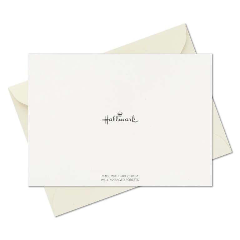 Hallmark Bulk Ivory And Gold Blank Wedding Thank-You Notes, Box Of 100 - Image 6