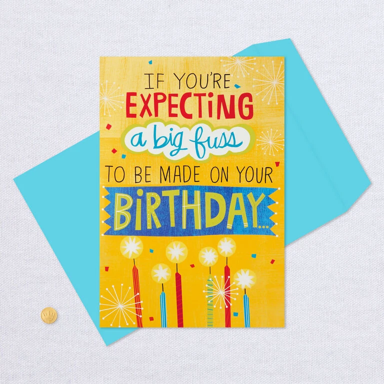 Hallmark 16" Make A Fuss Cake Pop-Up Jumbo Birthday Card - Image 6