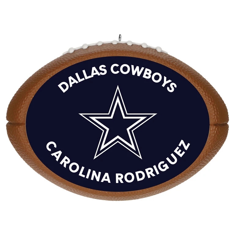 Hallmark NFL Football Dallas Cowboys Text Personalized Ornament