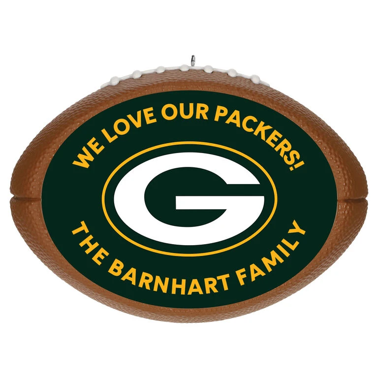 Hallmark NFL Football Green Bay Packers Text Personalized Ornament