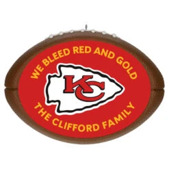 Hallmark NFL Football Kansas City Chiefs Text Personalized Ornament