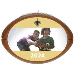 Hallmark NFL Football New Orleans Saints Text And Photo Personalized Ornament
