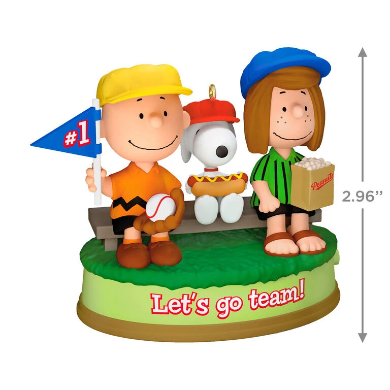Hallmark The Peanuts® Gang Batter Up! Musical Ornament - Image 3