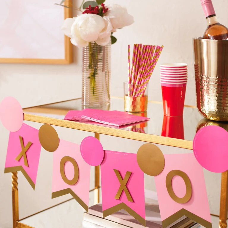 Hallmark Color Pop Party Decor Kit, Pink And Gold - Image 2