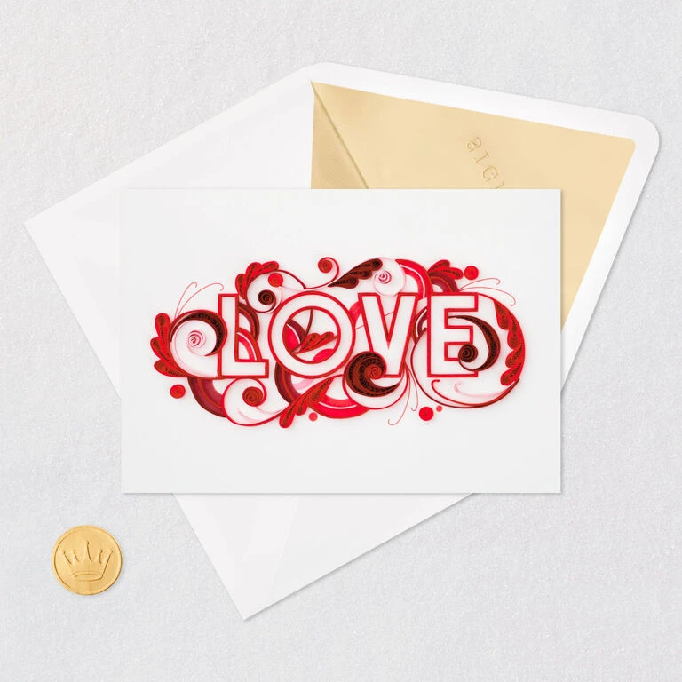 Hallmark With All My Heart Quilled Paper Handmade Love Card - Image 5