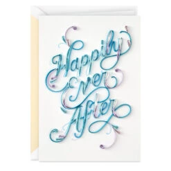 Hallmark Happily Ever After Quilled Paper Handmade Wedding Card