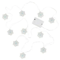 Hallmark Snowflake 10-Light Christmas String Lights, 10'