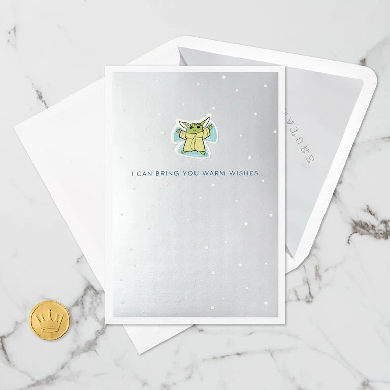 Hallmark Star Wars: The Mandalorian™ Grogu™ Warm Wishes 3D Pop-Up Holiday Card - Image 6