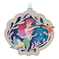 Hallmark Disney The Little Mermaid Ariel And Friends Papercraft Ornament