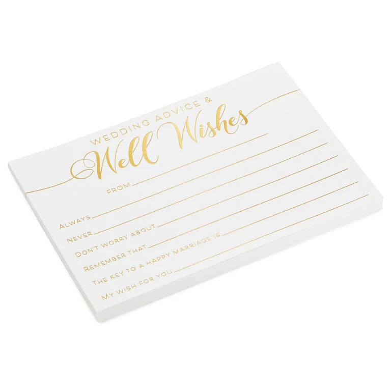 Hallmark Wedding Advice And Well Wishes Note Cards, Pack Of 24